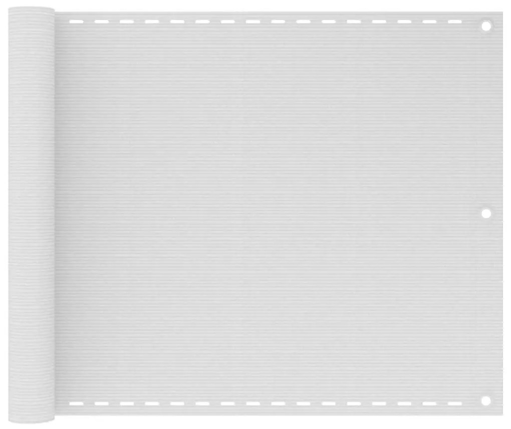 vidaXL Διαχωριστικό Βεράντας Λευκό 75 x 500 εκ. από HDPE