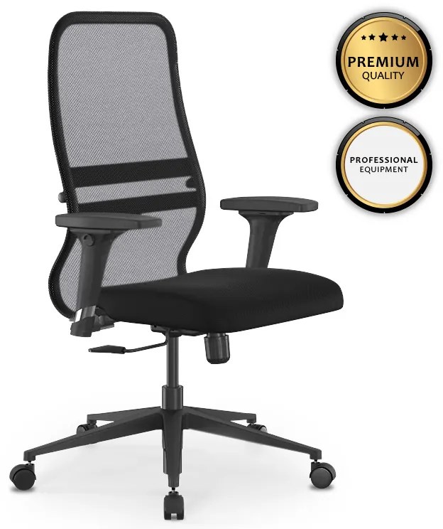 Καρέκλα γραφείου B2-8D Megapap εργονομική με ύφασμα Mesh χρώμα μαύρο 68x70x103,5/117,5εκ.