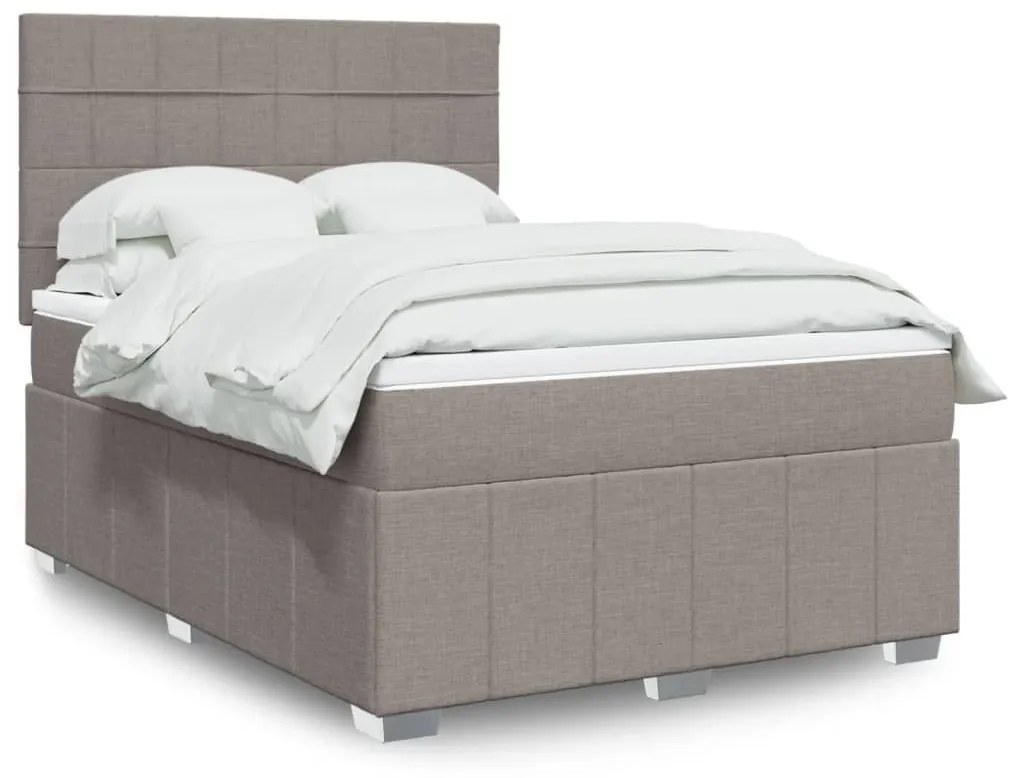 ΚΡΕΒΑΤΙ BOXSPRING ΜΕ ΣΤΡΩΜΑ TAUPE 140X190 ΕΚ. ΥΦΑΣΜΑΤΙΝΟ 3293967