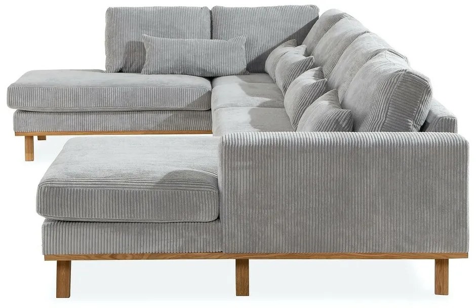 Γωνιακός Καναπές Seattle K101, Γκρι, 351x202x85cm