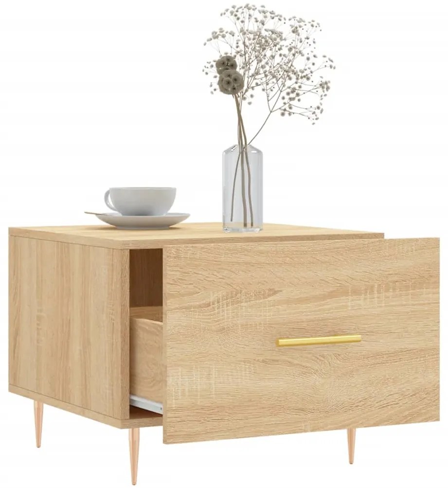 vidaXL Τραπεζάκι Σαλονιού Sonoma Δρυς 50x50x40 εκ. Επεξεργασμένο Ξύλο