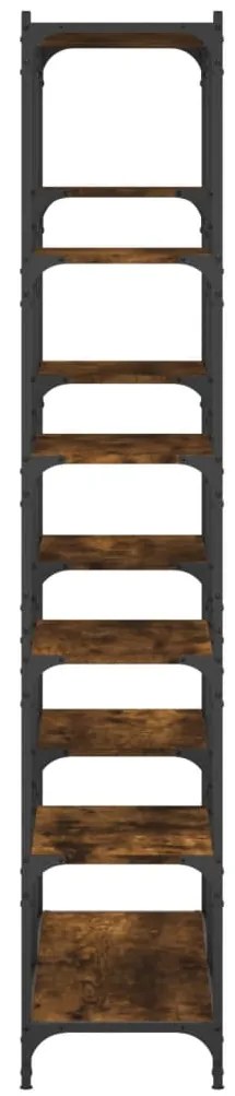 vidaXL Βιβλιοθήκη Καπνιστή Δρυς 100x32x170 εκ. Επεξεργ. Ξύλο / Σίδηρος