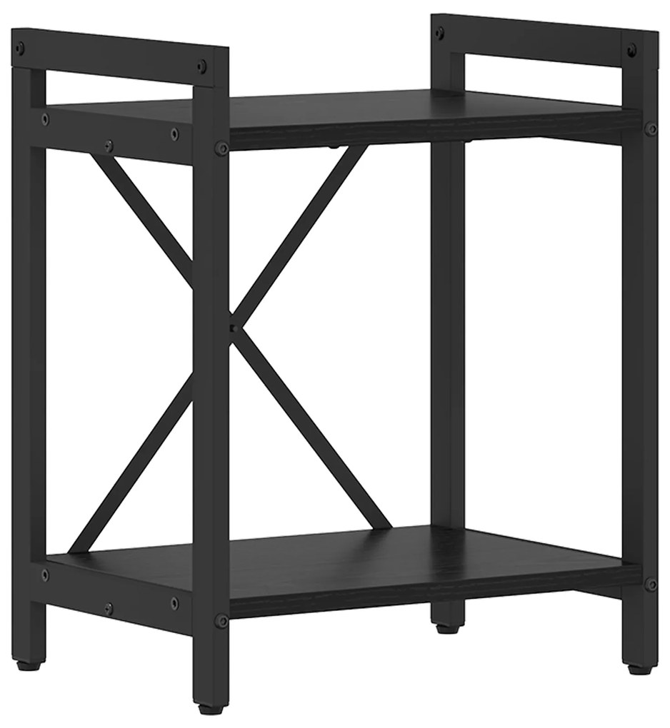 vidaXL Βιβλιοθήκη Μαύρη δρυς 40 x 30 x 48.5 εκ Επεξεργασμένο ξύλο