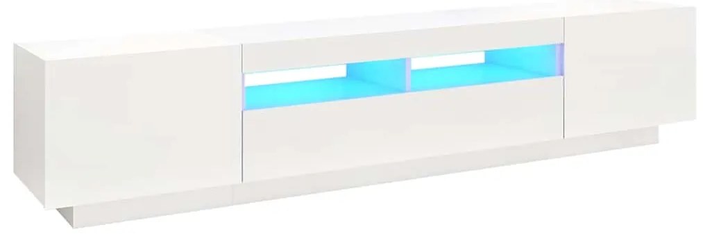 vidaXL Έπιπλο Τηλεόρασης με LED Λευκό 200 x 35 x 40 εκ.