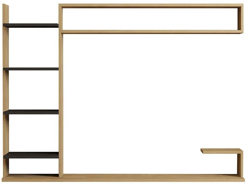 Σύνθεση Τηλεόρασης Noble 835PUQ3063 180x29,6x121,8cm Oak-Anthracite
