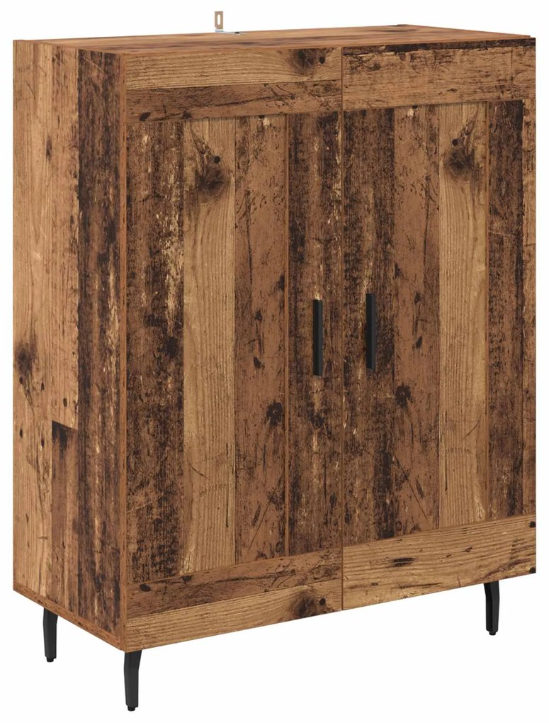 vidaXL Highboard 2 pcs Παλιό Ξύλο Σύνθετο Ξύλο και Γυαλί