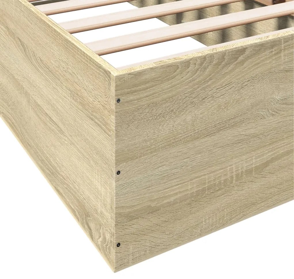 vidaXL Πλαίσιο Κρεβατιού Sonoma Δρυς 90 x 190 εκ. Επεξεργασμένο Ξύλο