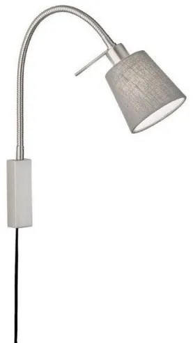 Απλίκα Φωτιστικό Τοίχου Γκρι-Νίκελ Wolke 30323 Fischer Honsel-30323-Γκρι 30323