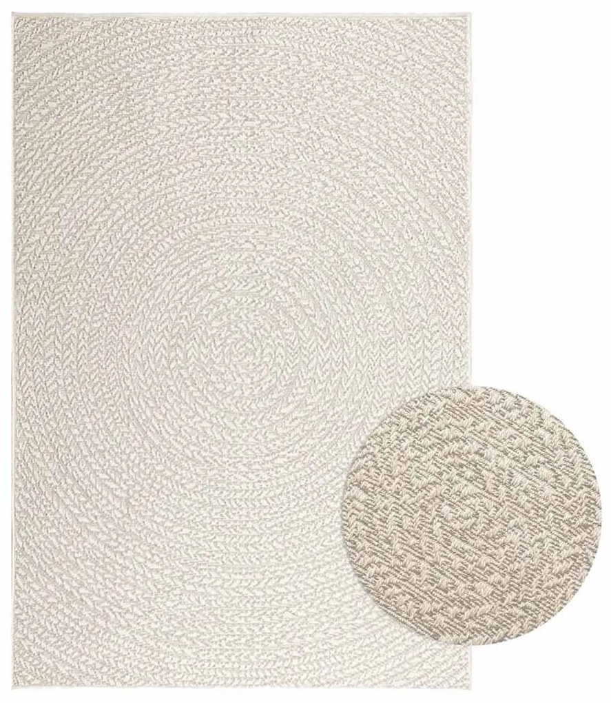 Χαλί ZIZUR Κρεμ Όψη Γιούτας Εσωτ. & Εξωτ. Χώρου 120 x 170 εκ.