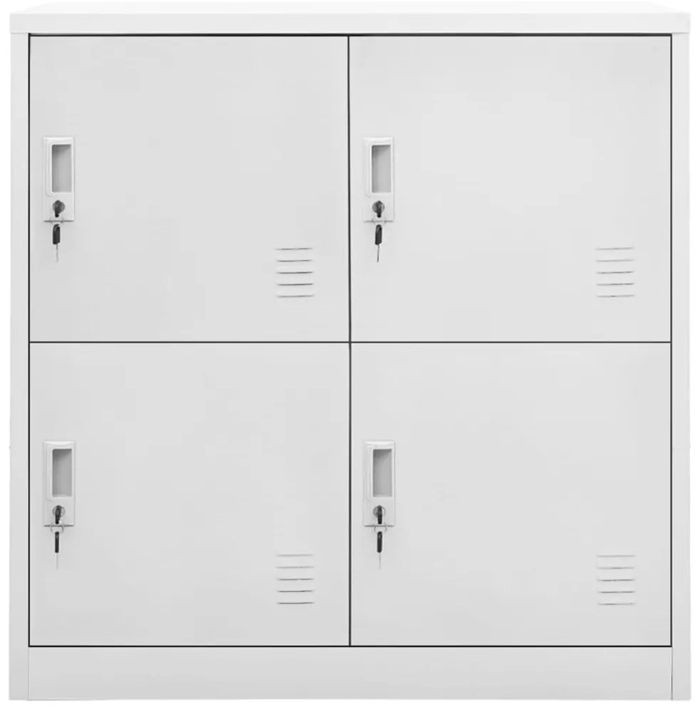 vidaXL Φοριαμός Ανοιχτό Γκρι 90 x 45 x 92,5 εκ. Ατσάλινος