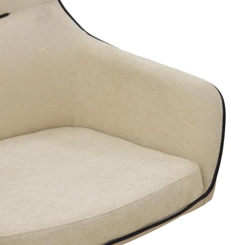 Καρέκλα - Πολυθρόνα Debra Περιστρεφόμενη Μπέζ Ύφασμα- PU με Μαύρο Μεταλλικό Πόδι 60x64x83εκ. 60x64x83 εκ.