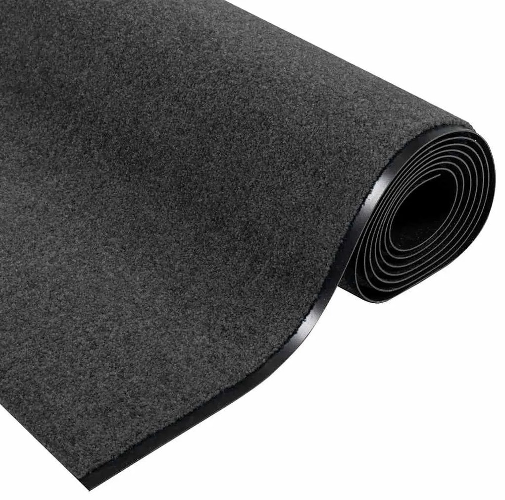 vidaXL Χαλάκι Εξώπορτας Ανθρακί και Μαύρο 120 x 350 εκ