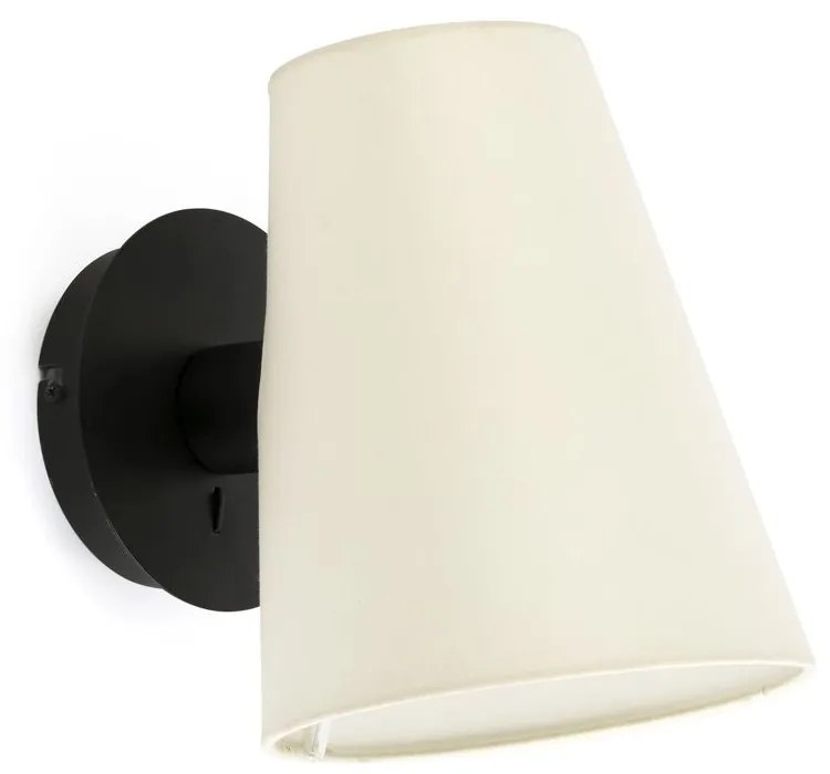 Φωτιστικό Τοίχου - Απλίκα Lupe 20031-88 E27 max 15W Black-Beige Faro Barcelona