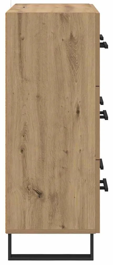 vidaXL Πλαϊνό γραφείο με συρτάρι Artisan Oak 69,5 x 34 x 90 εκ.