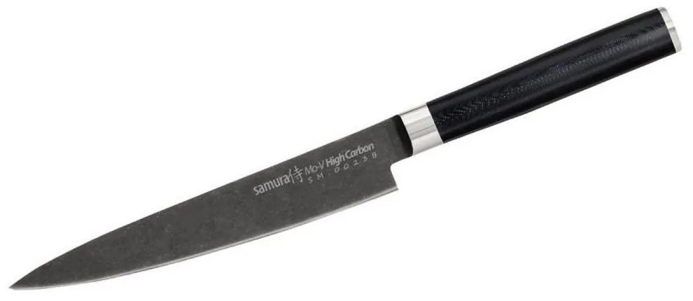 Μαχαίρι Γενικής Χρήσης MO-V Stonewash 16cm Black Samura Stainless Steel