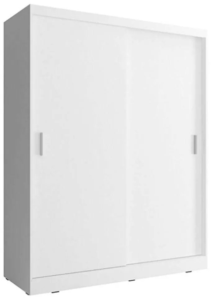Ντουλάπα Δίφυλλη Συρόμενη 24114-WKw-130 130x200x62cm White Δίφυλλη Particle Board