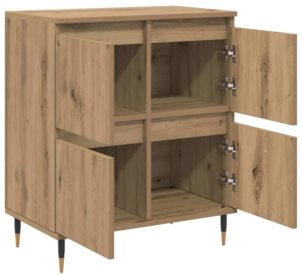 vidaXL Παραδοσιακά Πλευρικά Έπιπλα 2 pcs artisan δρυς 120 x 35 x 70 εκ