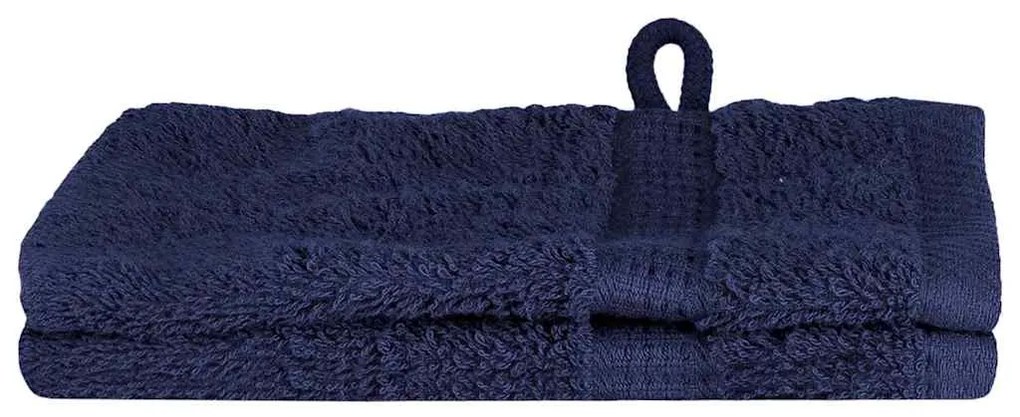 vidaXL Πετσέτες Προσώπου SOLUND 2 pcs Ναυτικό μπλε Βαμβάκι