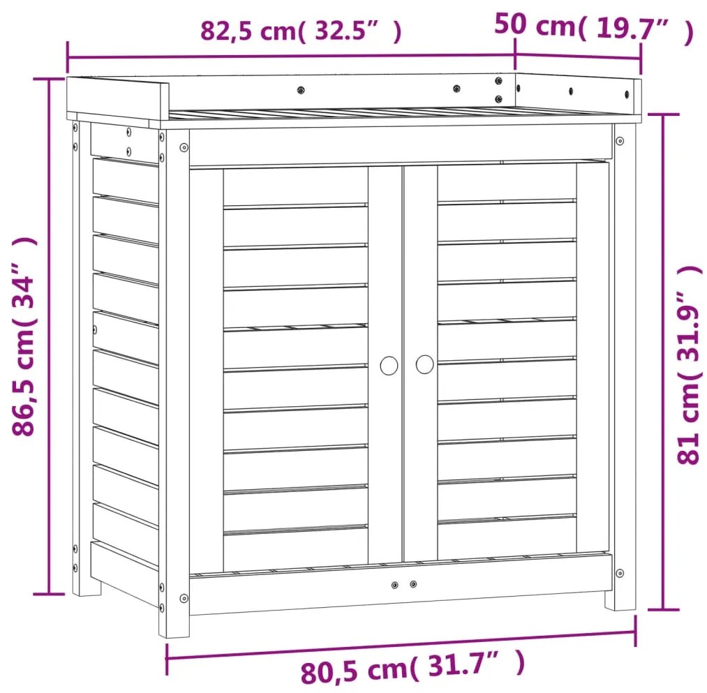 ΤΡΑΠΕΖΙ ΚΗΠΟΥΡΙΚΗΣ ΜΕ ΡΑΦΙΑ ΚΑΦΕ 82,5X50X86,5 ΕΚ. ΜΑΣΙΦ ΠΕΥΚΟ 844635