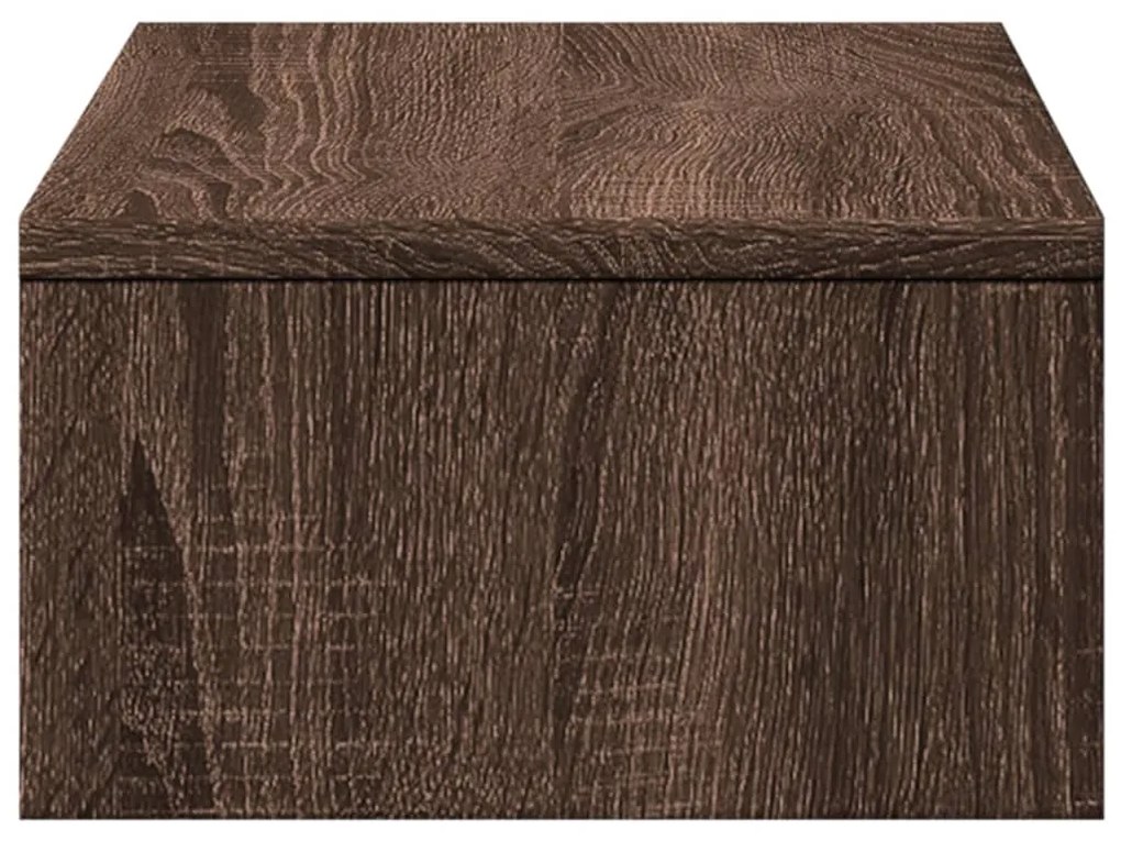 vidaXL Βάση Οθόνης με Συρτάρια Καφέ Δρυς 50x27x15 εκ. Επεξεργ. Ξύλο