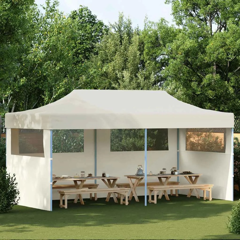 vidaXL Τέντα Εκδηλώσεων Pop-up Πτυσσόμενη Κρεμ 3 x 6 μ.