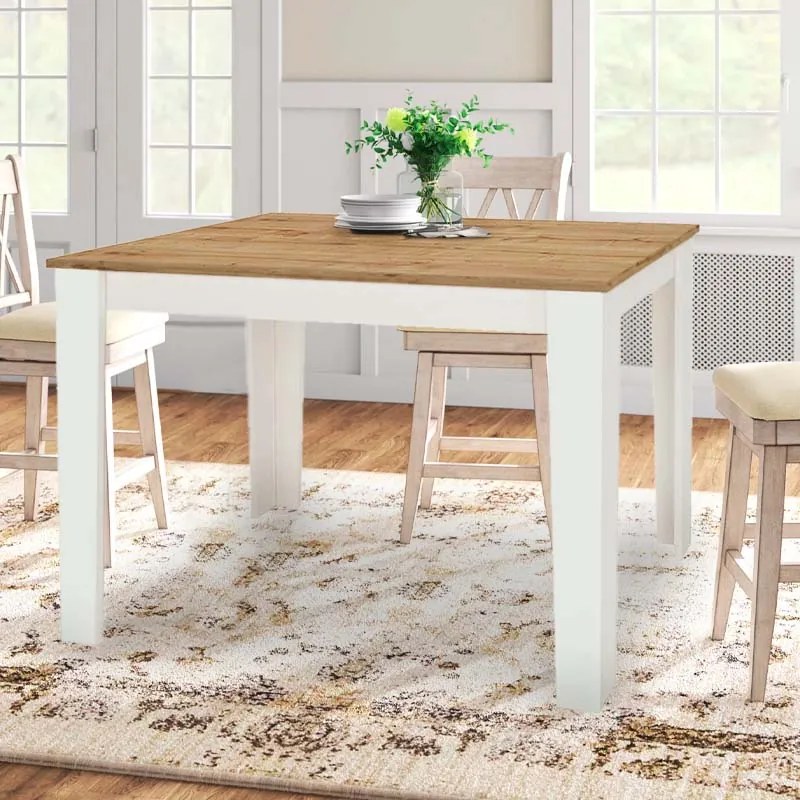 ΤΡΑΠΕΖΙ DARLEN MEGAPAP ΧΡΩΜΑ ΛΕΥΚΟ - SAPPHIRE OAK 110X72X74ΕΚ.