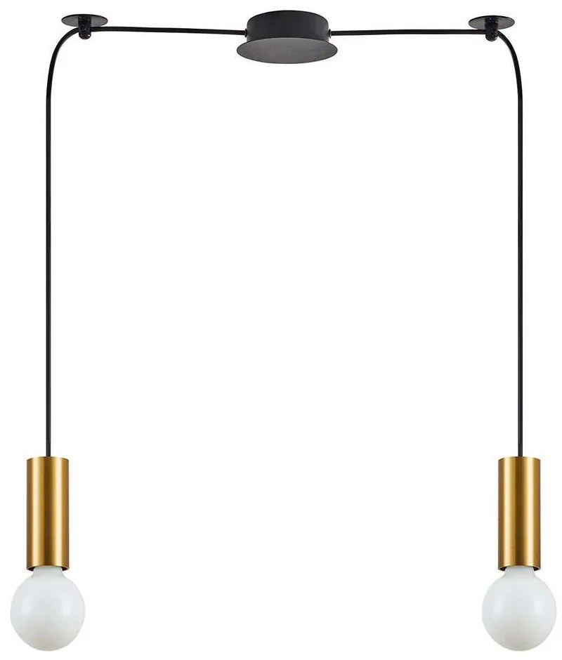 Φωτιστικό Οροφής Adept Tube 77-8570 30x11x300cm 2xE27 60W Black-Gold Homelighting