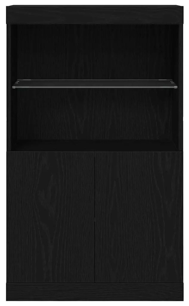 vidaXL Πλαϊνό γραφείο Μαύρο 60 x 37 x 100 εκ. Επεξεργασμένο ξύλο