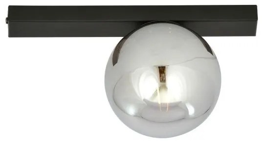 Πλαφονιέρα Φωτιστικό Οροφής 1xE14 Ατσάλι-Γυαλί Μαύρο FIT Made in Poland Emibig-1122/1-Ανθρακί 1122/1