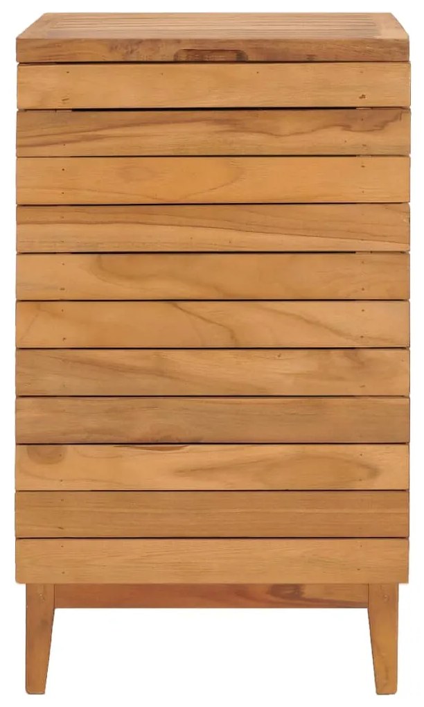 vidaXL Καλάθι Απλύτων 40 x 40 x 70 εκ. από Μασίφ Ξύλο Teak