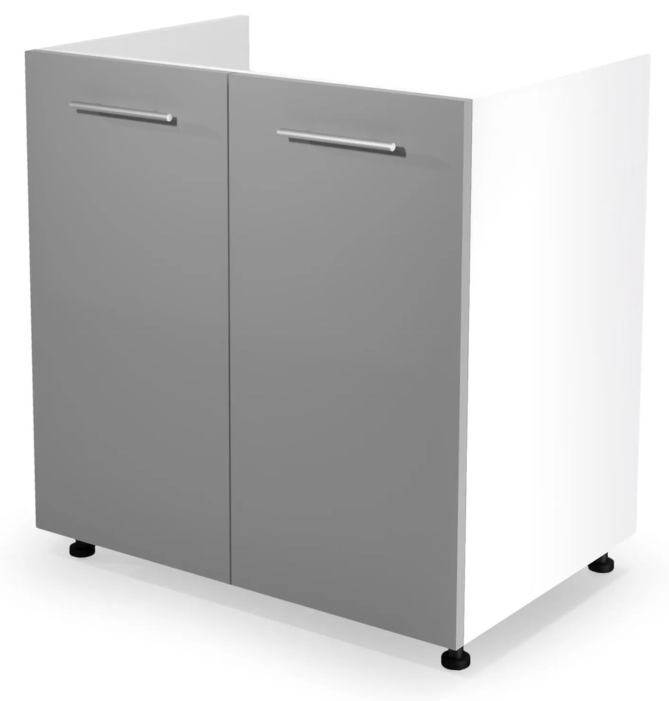 VENTO DK-80/82 sink cabinet, color: white / light grey DIOMMI V-UA-VENTO-DK-80/82-J.POPIEL