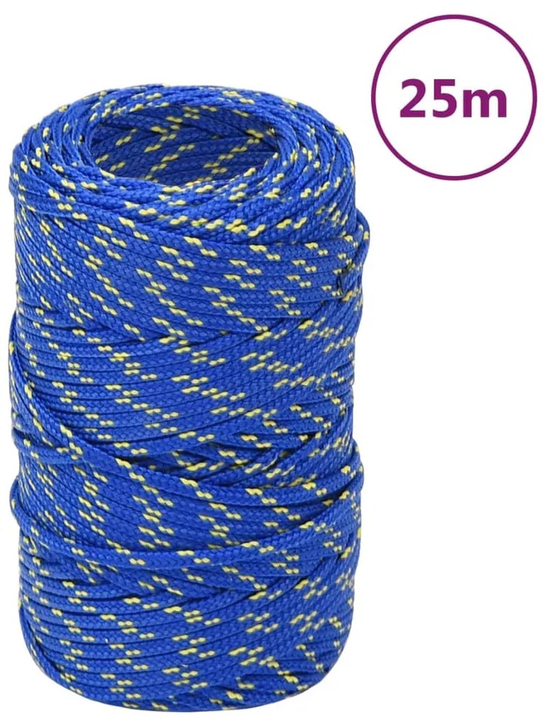 vidaXL Σχοινί Ναυτιλίας Μπλε 2 χιλ. 25 μ. από Πολυπροπυλένιο