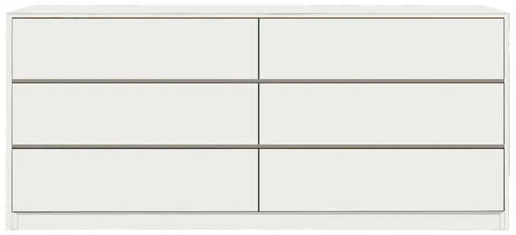 Συρταριέρα Kuanger pakoworld mdf σε λευκή απόχρωση 120x40x70εκ