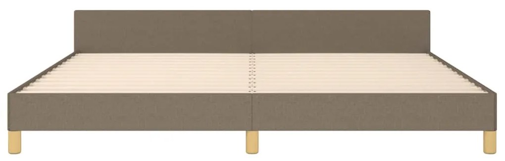 vidaXL Σκελετός Κρεβατιού Χωρίς Στρώμα Taupe 200x200 εκ.Υφασμάτινο