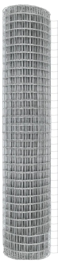 vidaXL Ευρωπαϊκό Φράχτη με 7 Πλαϊνές Στήλες 1.6x10 μ. Γαλβανισμένος ατσάλι