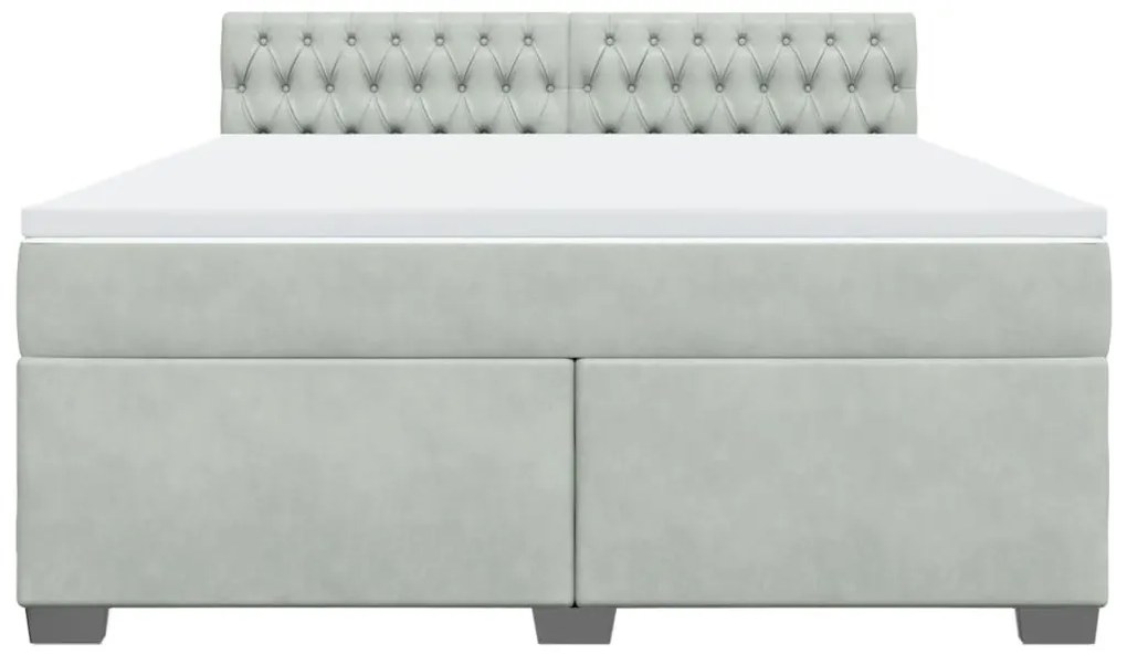 ΚΡΕΒΑΤΙ BOXSPRING ΜΕ ΣΤΡΩΜΑ ΑΝΟΙΧΤΟ ΓΚΡΙ 180X200 ΕΚ. ΒΕΛΟΥΔΙΝΟ 3286384