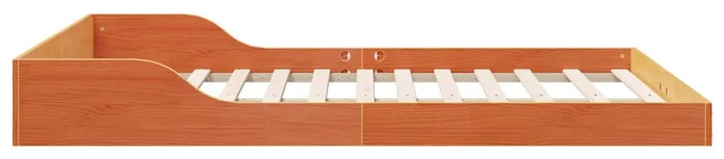 vidaXL Σκελετός Κρεβατιού Κερωτό καφέ 120 x 190 cm