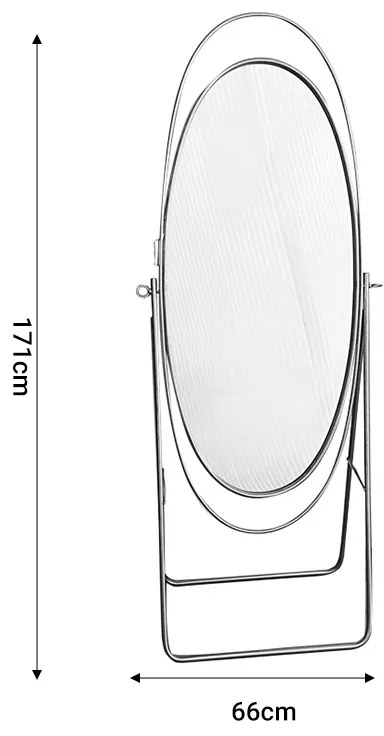 Καθρέπτης Erikson Inart χρυσό μέταλλο 66x39x171εκ