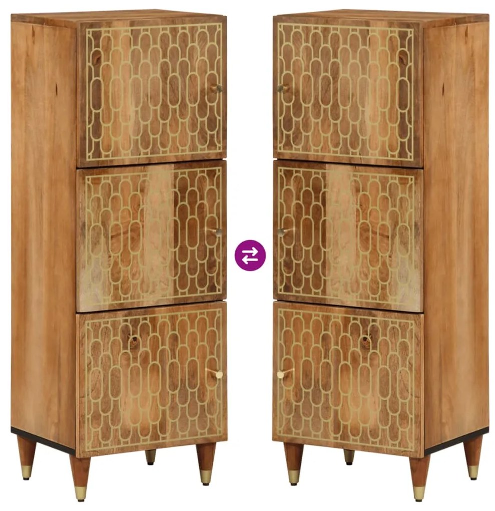 vidaXL Ντουλάπι 40 x 33 x 110 εκ. από Μασίφ Ξύλο Μάνγκο