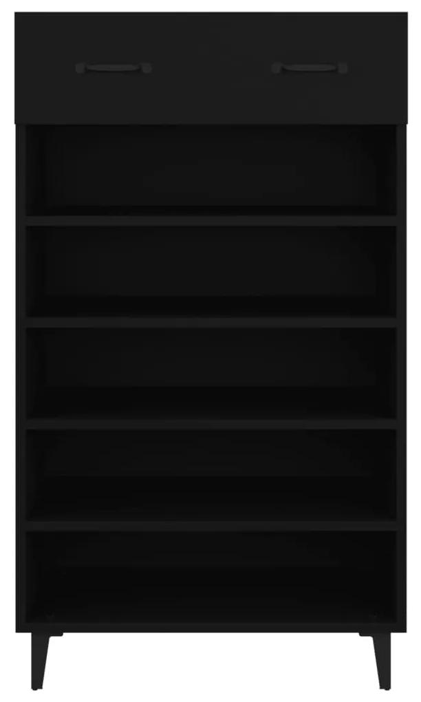 vidaXL Παπουτσοθήκη Μαύρη 60 x 35 x 105 εκ. από Επεξεργασμένο Ξύλο