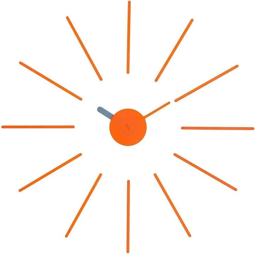 Ρολόι Τοίχου Urchin Orange-Grey Klox Plastic