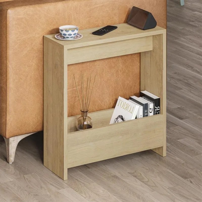 Megapap Τραπεζάκι Βοηθητικό Simpi Sapphire Oak 55x20x60εκ.