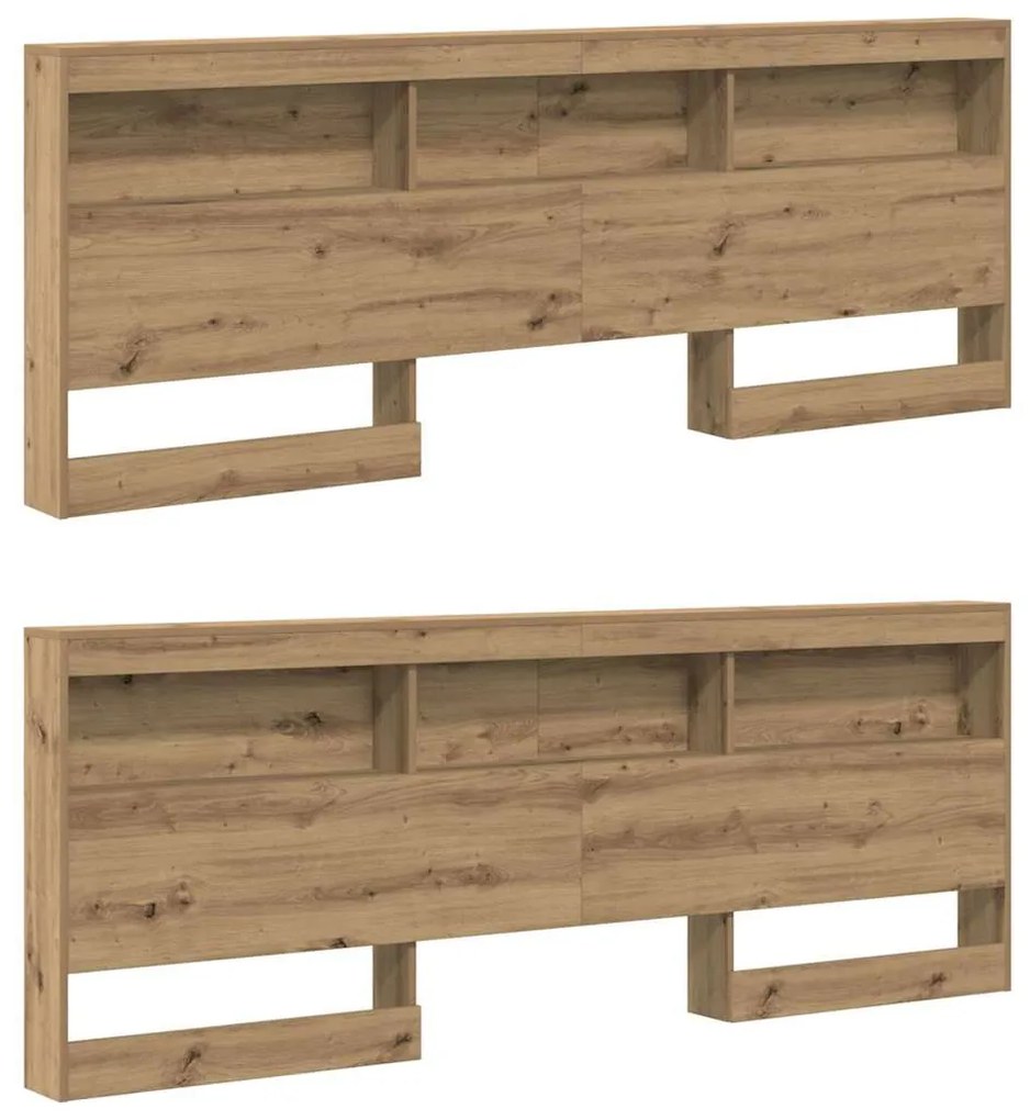 vidaXL Κεφαλάρι Αποθήκης με ράφι Artisan Oak 200 cm Επεξεργασμένο ξύλο