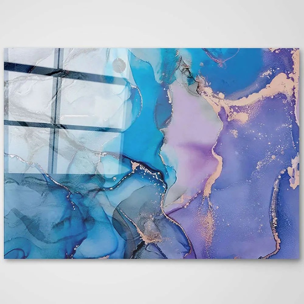 Πίνακας Γυάλινος 698GLS1381 100x70cm Multi Wallity Οριζόντιοι Glass