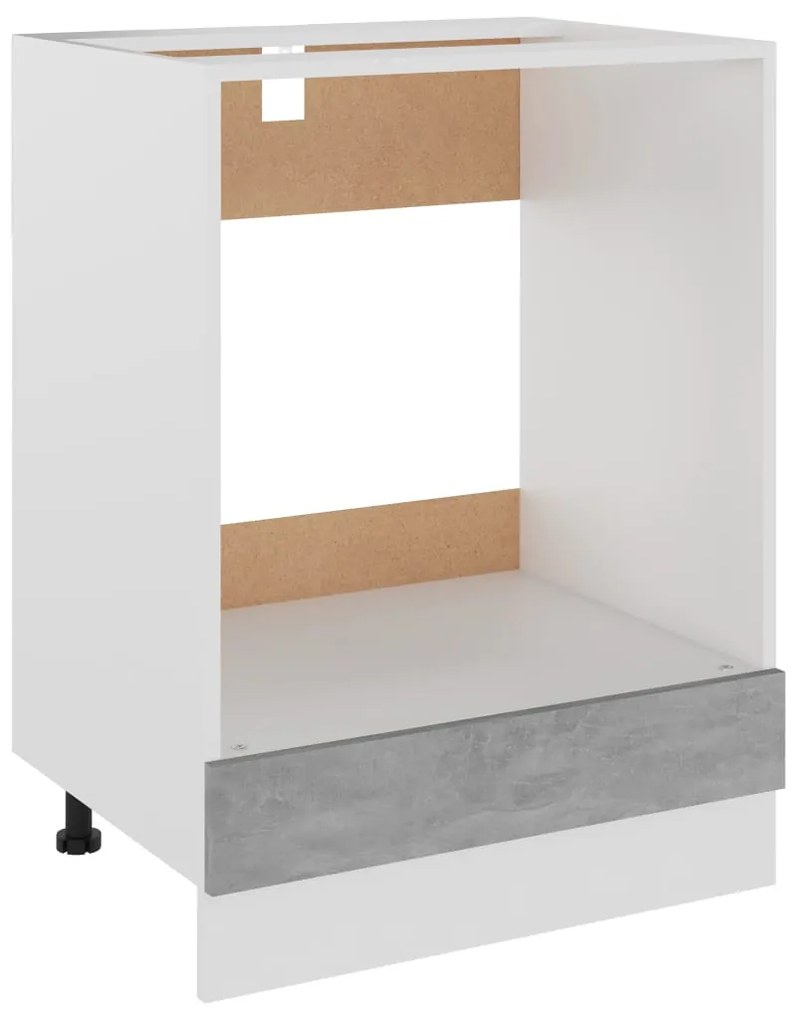 vidaXL Ντουλάπι για Φούρνο Lyon Γκρι Σκυροδέματος 60x46x81,5 εκ