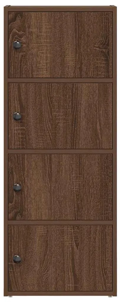Βιβλιοθήκη Καφέ Δρυς 40x24x102 εκ. από Επεξεργασμένο Ξύλο - Καφέ