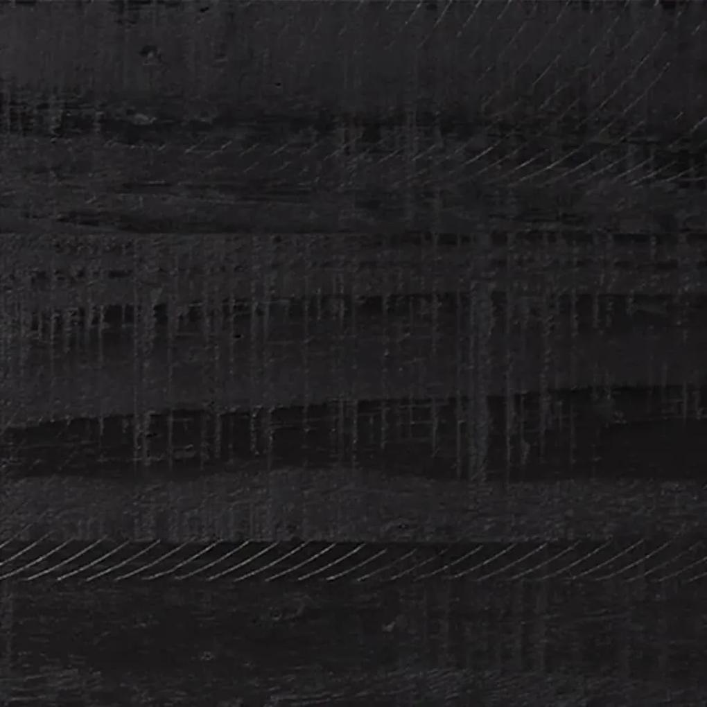 Τραπεζάκι Σαλονιού Μαύρο 90 x 50 x 35 εκ. από Μασίφ Ξύλο Πεύκου - Μαύρο