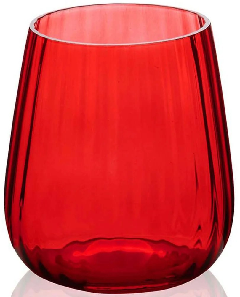 Ποτήρι Νερού 280TMA2009 9x9x10cm 450ml Red Hermia Glass