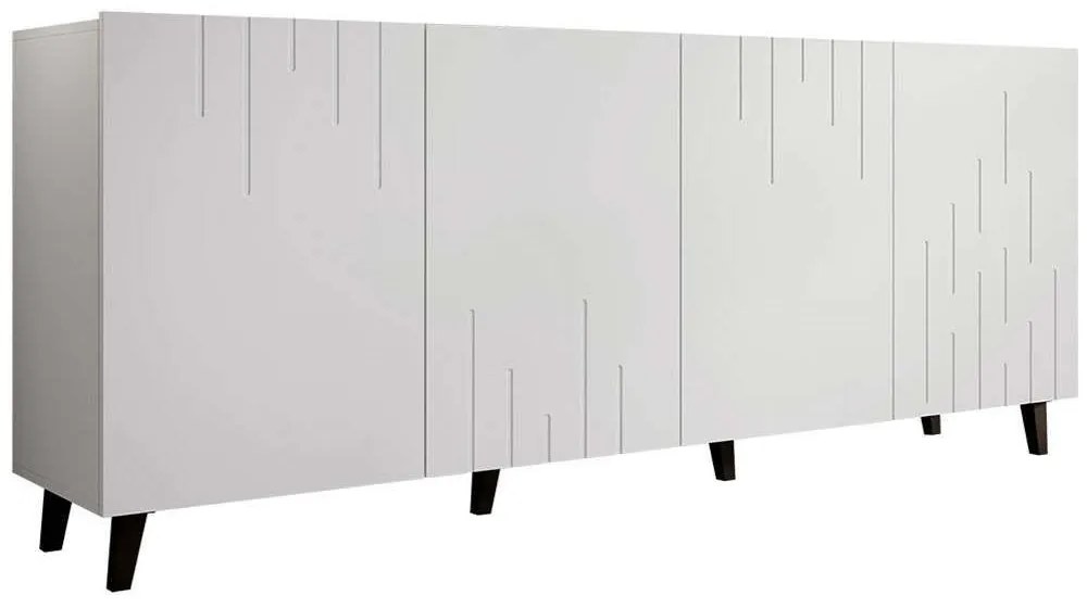 Μπουφές Bari 162581639 200x42x82cm White Πλαστικό,Μοριοσανίδα