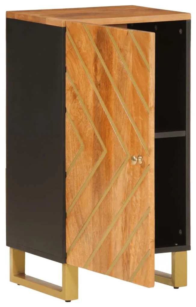 vidaXL Βοηθητικό Έπιπλο Καφέ/Μαύρο 40x33,5x75 εκ. Μασίφ Ξύλο Μάνγκο